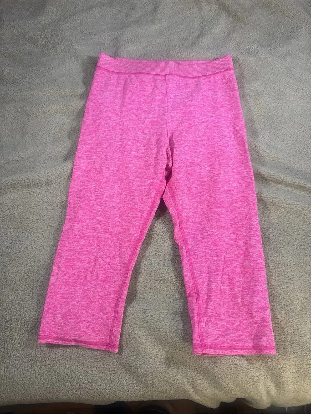Alo Yoga Women's Size S High Waist Alosoft Iconic 90’s Capri Heather Neon Pink
